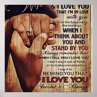 Adorable Letter To Wife, Lovely Gift, Poster