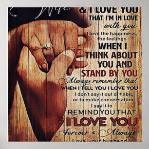 Adorable Letter To Wife, Lovely Gift, Poster