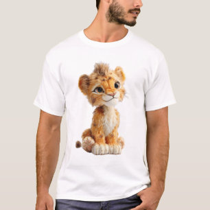 Adorable Lion Cub Golden Mane Furry Men T-Shirt