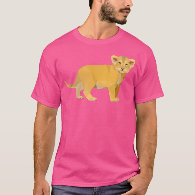 Adorable Lion Cub Triangular For Kid T-Shirt (Front)