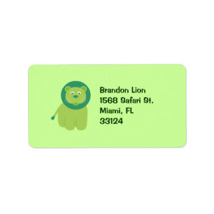 Adorable Lion Label