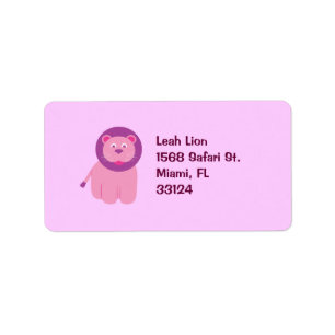 Adorable Lion Label