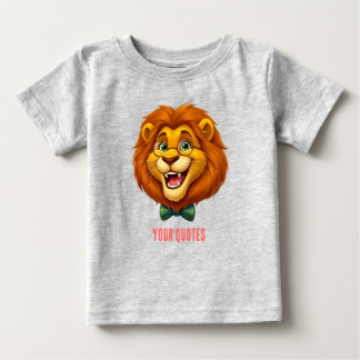 Adorable Lion Mascot with Bowtie Kids Baby T-Shirt