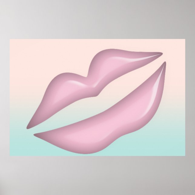 Adorable   Lips,Kiss Poster (Front)