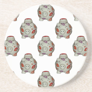 Adorable Lipstick Pig Coaster