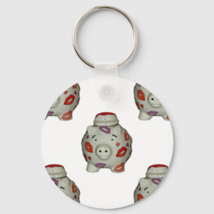 Adorable Lipstick Pig Key Ring