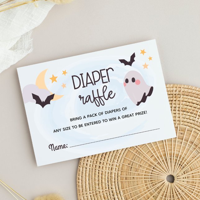 Adorable Little Boo Diaper Raffle Enclosure Card (Adorable Little Boo Diaper Raffle Enclosure Card)