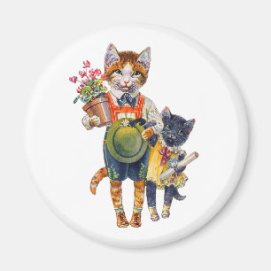 Adorable Little Cats Bearing Gifts Magnet