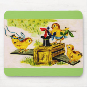 adorable little chick magician mouse mat