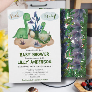 Adorable little Dinosaurs party! Roar! Baby Shower Invitation