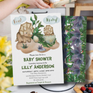Adorable little Dinosaurs party! Roar! Baby Shower Invitation