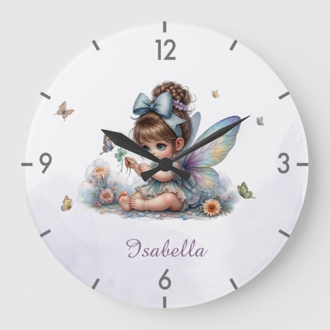Adorable little fairy large clock (Front)