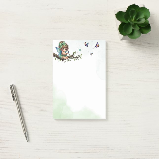 Adorable little fairy  post-it notes (Office)