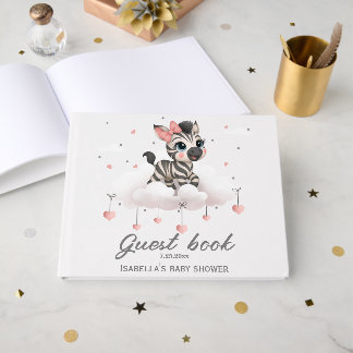 Adorable little female zebra  guest book