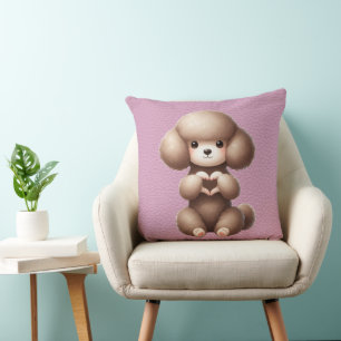 ADORABLE LITTLE FRENCH POODLE PUPPY DOG CUSHION