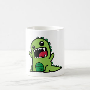 Adorable Little Green Dinosaur Coffee Mug