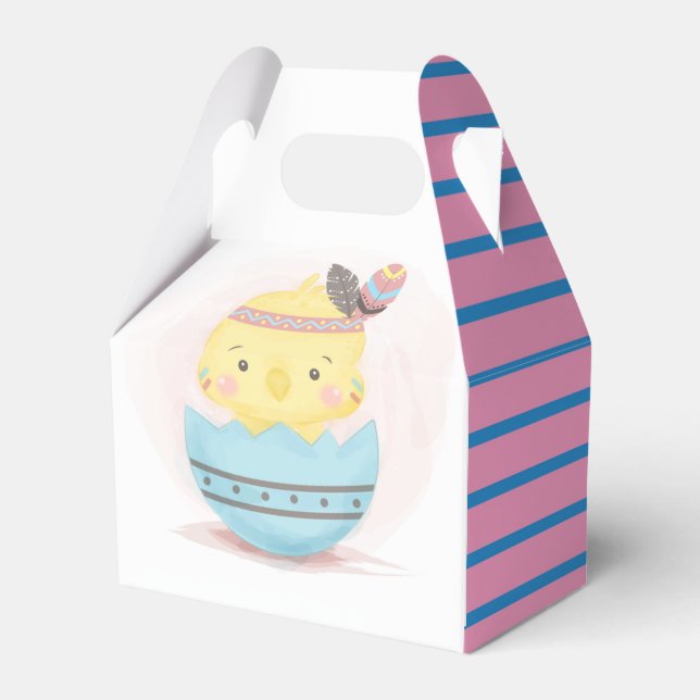 Adorable Little Hatch Chicken Baby Shower Favour Box (Front Side)