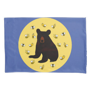 Adorable Little Honey Bee Bear Pillowcase