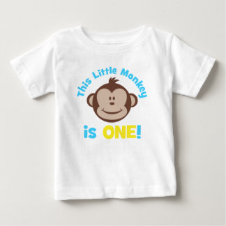 Adorable Little Mod Monkey Boys 1st Birthday Shirt