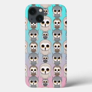 Adorable Little Owls Pattern iPhone 13 Case