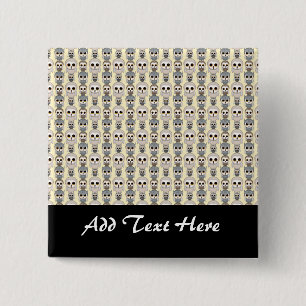 Adorable Little Owls Pattern on Light Yellow 15 Cm Square Badge