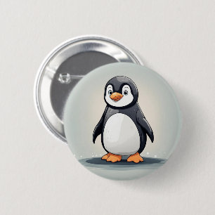 Adorable little penguin 6 cm round badge