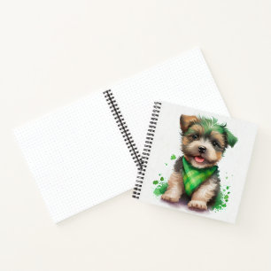 ADORABLE LITTLE WATERCOLOR YORKSHIRE TERRIER NOTEBOOK