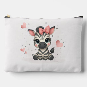 Adorable little zebra accessory pouch