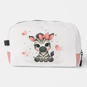 Adorable little zebra dopp kit