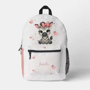 Adorable little zebra printed backpack