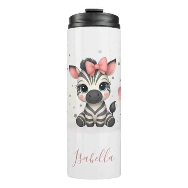 Adorable little zebra thermal tumbler (Front)