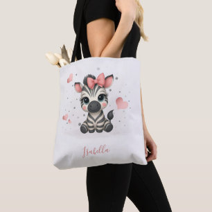 Adorable little zebra tote bag