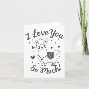Adorable Llama Valentine Shirt Cute Retro Hearts S Card