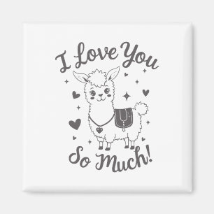 Adorable Llama Valentine Shirt Cute Retro Hearts S Magnet