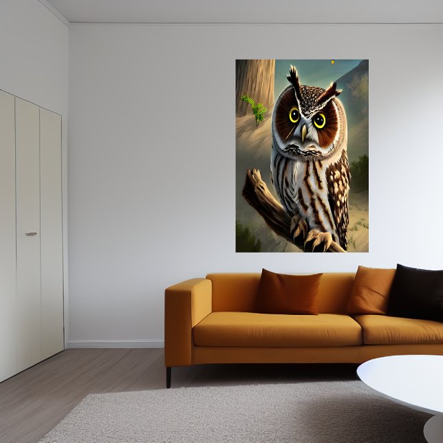 Adorable Long-eared owl | AI Art  Poster (Creator Uploaded)