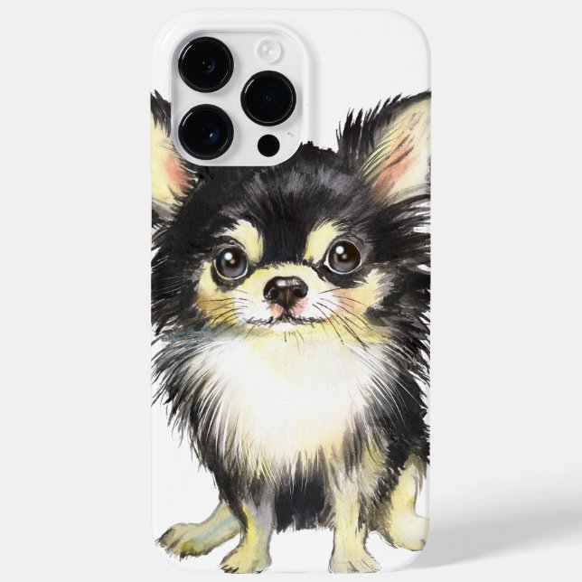 ADORABLE LONG HAIRED CHIHUAHUA PUPPY DOG Case-Mate iPhone CASE (Back)