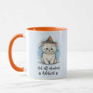 Adorable Lost Kitten Quote - Funny Trading Motivat Mug