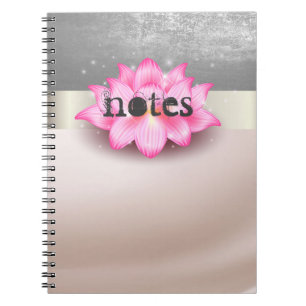 Adorable Lotus Stripe Notebook