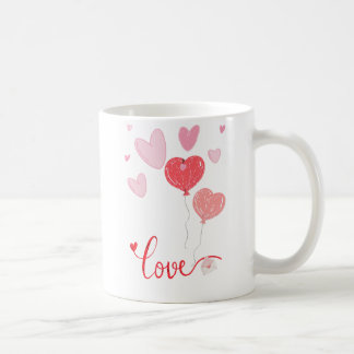 Adorable Love Balloons & Hearts – Cute Valentine Coffee Mug