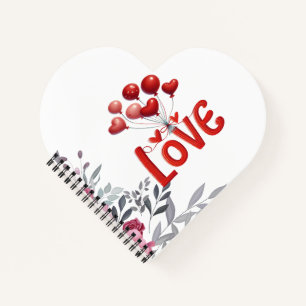 Adorable "Love" Puppy Spiral Notebook