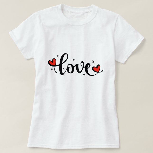Adorable LOVE T-Shirt for Girls – Perfect Valentin (Design Front)