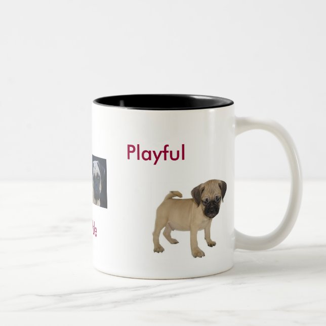 Adorable, Loveable, Playful Puggle Mug (Right)