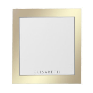 Adorable luxury gold modern personalised notepad