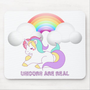 Adorable Magical Unicorn, Rainbow Mouse Mat