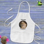 Adorable Maine Coon Cat Custom Photo Template Kids Apron<br><div class="desc">Keep the kid's clothes protected during art projects, gardening or cooking. This design features a placeholder photograph of a preening Maine Coone cat with template text above and below. Personalize or remove any template text and keep or replace the placeholder photo with yours. A square replacement photo will work best....</div>