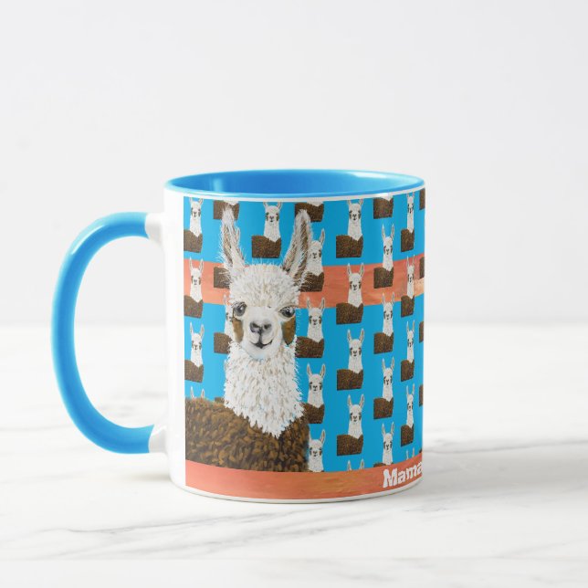 Adorable Mama Llama I Love You Hot Chocolate Mug (Left)