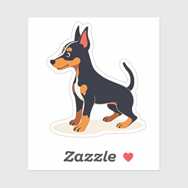 Adorable Manchester Terrier, Cubist Charm, Small (Sheet)