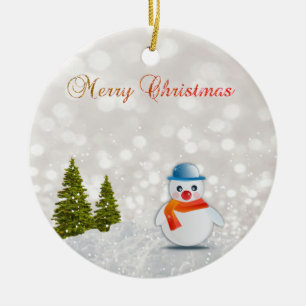 Adorable Merry Christmas,Christmas Tree,Snowman Ceramic Tree Decoration