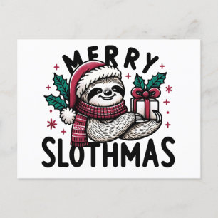 Adorable Merry Slothmas Postcard