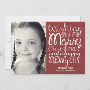 Adorable Message Holiday Photo Cards